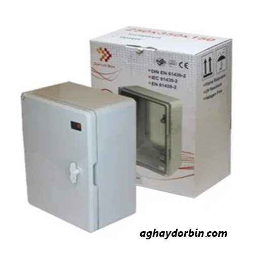 باکس تابلو برق پلاستیکی درب همرنگ مات دانوب ‎25*35*15