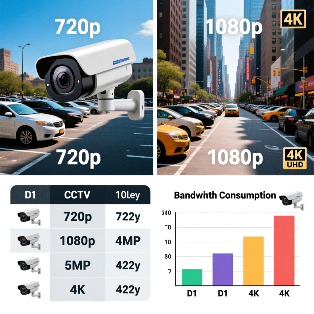 رزولوشن دوربین مداربسته
