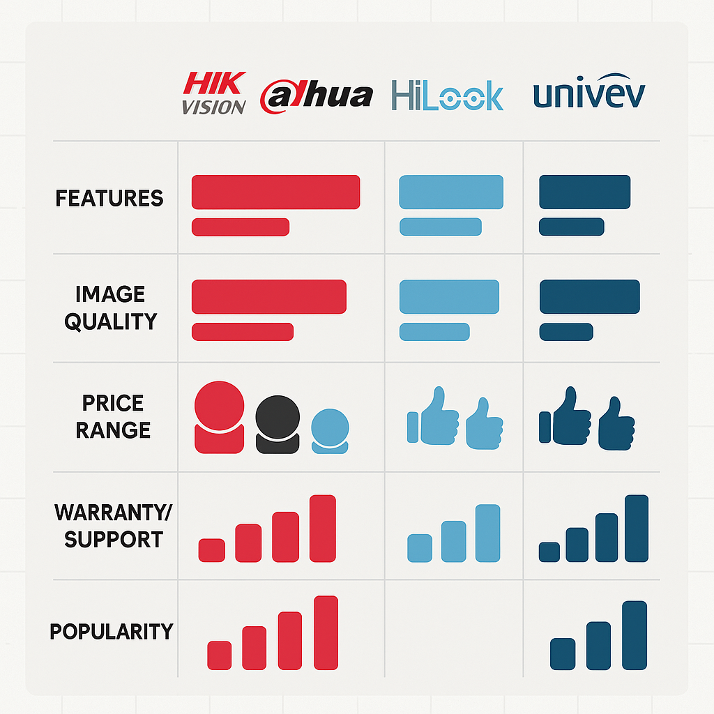 مقایسه دوربین‌های مداربسته