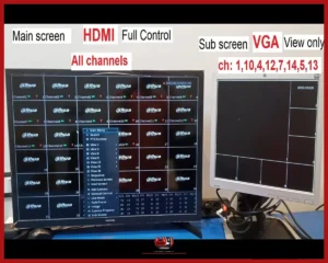 آموزش تنظیمات مانیتور دوم در دستگاه داهوا